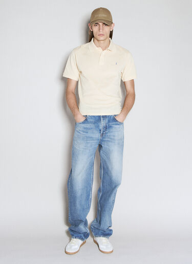 Cassandre Polo Shirt Saint Laurent Cassandre Polo Shirt Beige sla0156006