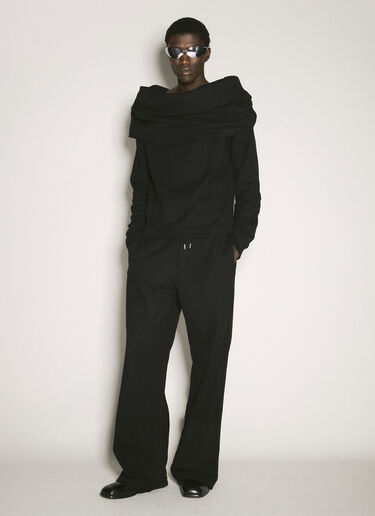 Off-The-Shoulder Sweatshirt Saint Laurent Off-The-Shoulder Sweatshirt Black sla0156012