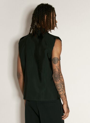 Saharienne Sleeveless Shirt Saint Laurent Saharienne Sleeveless Shirt Black sla0156014