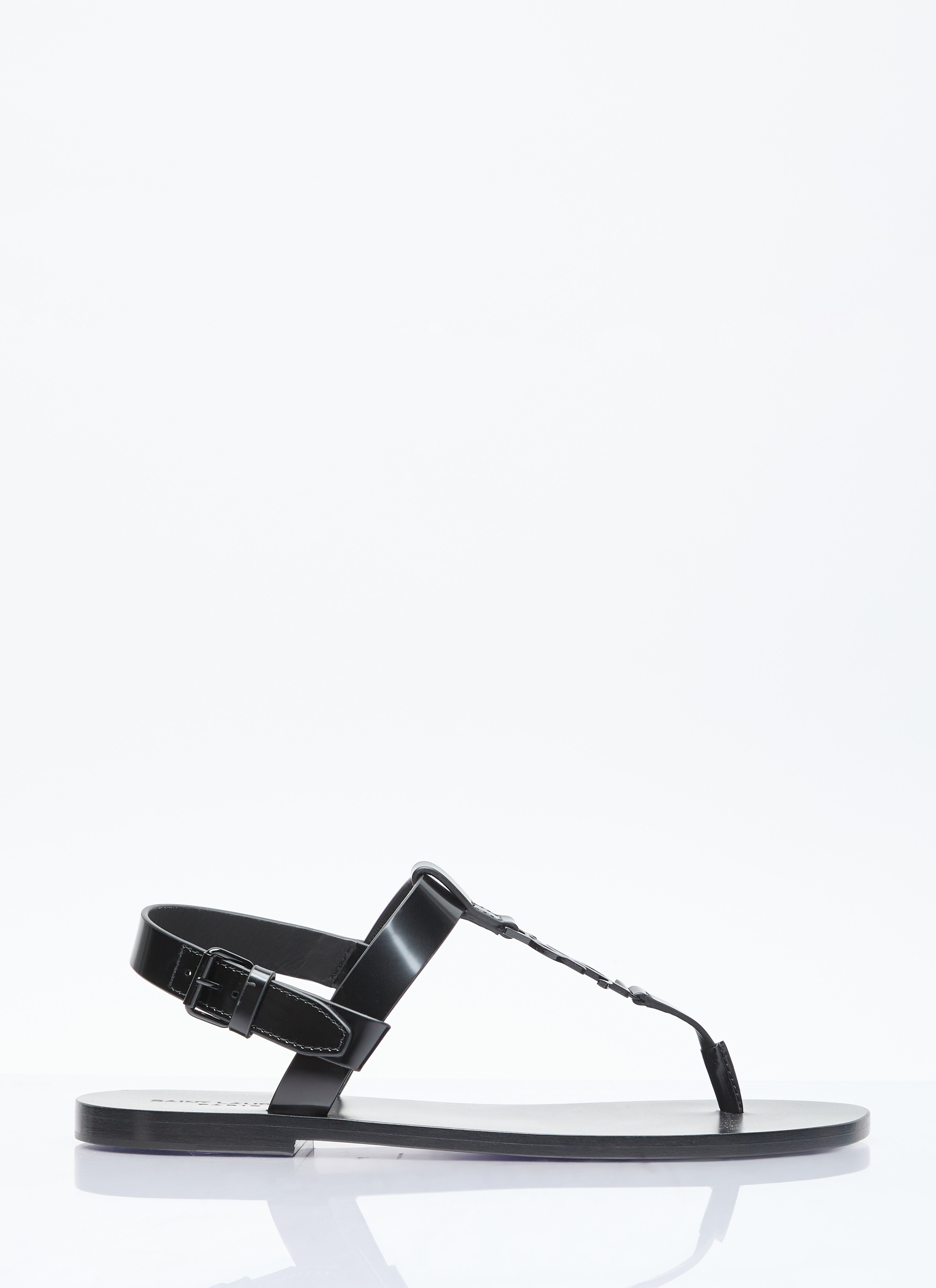 Saint Laurent Men's' Cassandre Sandals in Black | LN-CC®