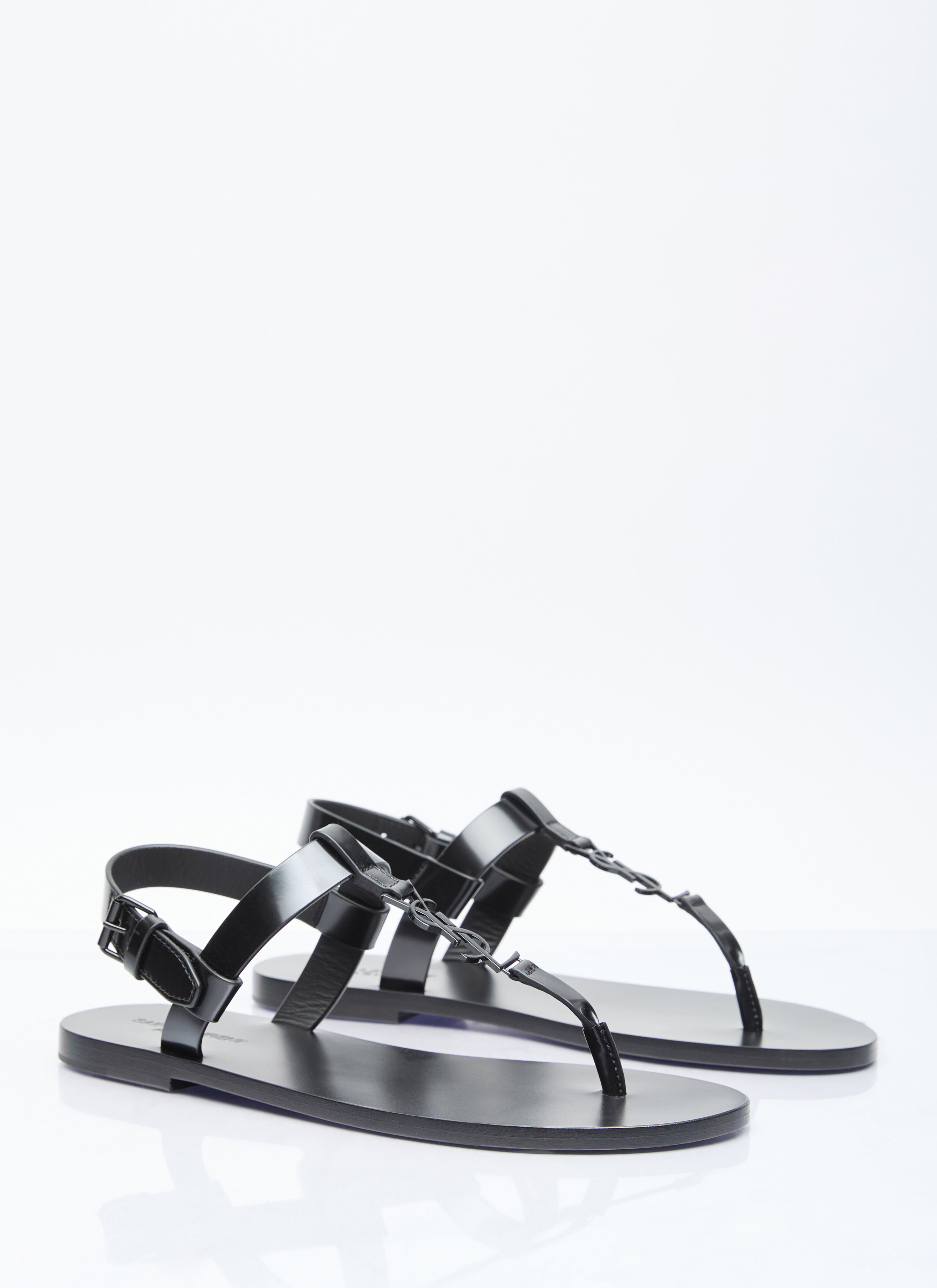 Saint Laurent Men's' Cassandre Sandals in Black | LN-CC®