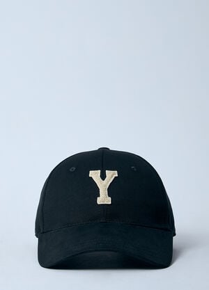 Saint Laurent Logo Motif Baseball Cap Black sla0159017