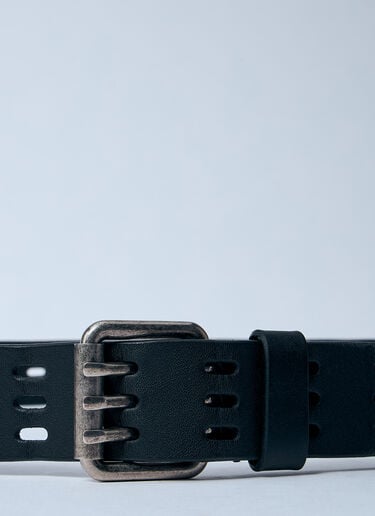 Saint Laurent Leather Motorcycle Belt Brown sla0159033