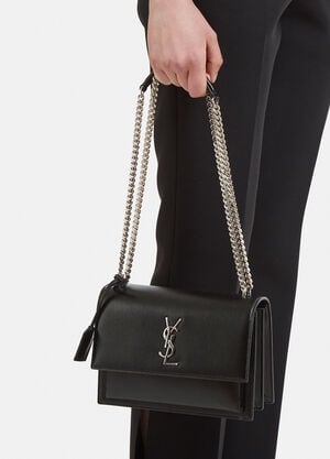 Saint Laurent Sunset Medium Shoulder Bag Black sla0229024