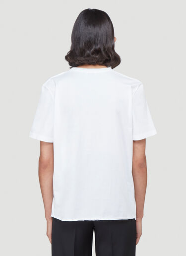 Saint Laurent 로고 프린트 T-셔츠 화이트 sla0240012
