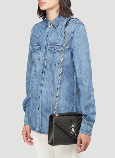 Envelope Satchel Medium Shoulder Bag Saint Laurent Envelope Satchel Medium Shoulder Bag Black sla0241080