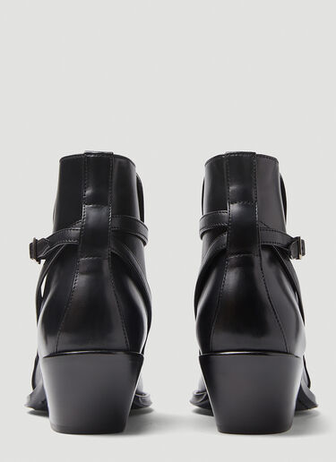 Saint Laurent 래치드 45 가죽 앵클부츠 블랙 sla0245165