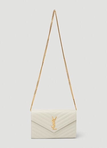 Envelope 链带钱包单肩包 Saint Laurent Envelope 链带钱包单肩包 白色 sla0247096