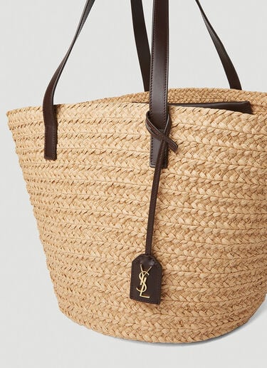 Saint Laurent Panier Raffia 中号托特包 米色 sla0247173