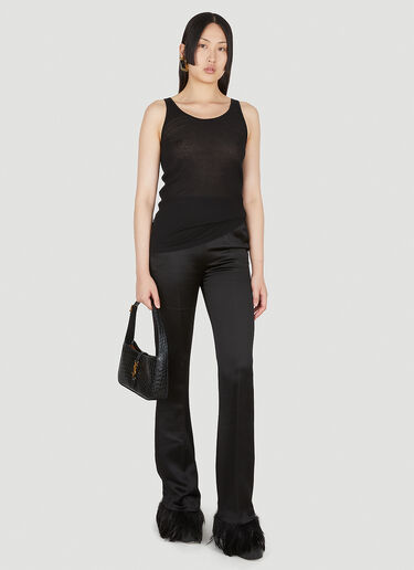 Ribbed Tank Top Saint Laurent Ribbed Tank Top Black sla0248018