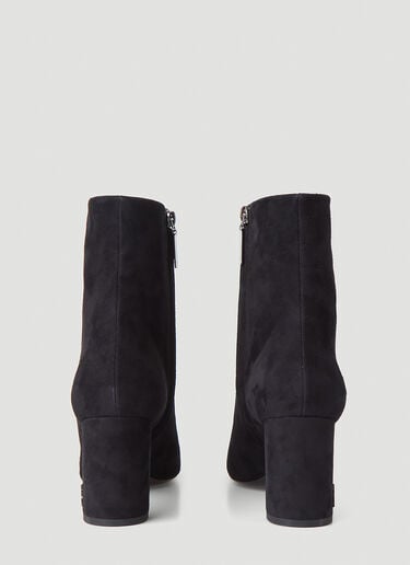 Saint Laurent Lou Suede Ankle Boots Black sla0249097