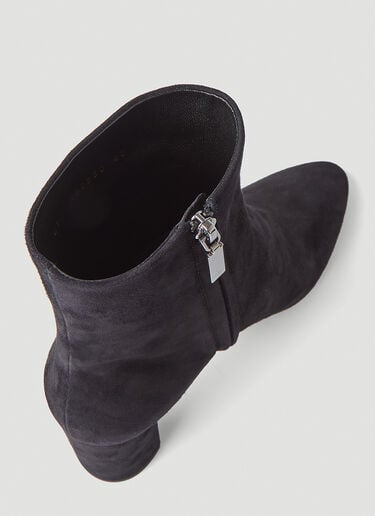 Saint Laurent Lou Suede Ankle Boots Black sla0249097