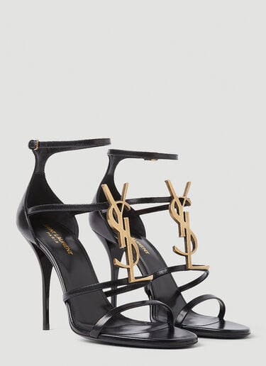 Cassandra Heeled Sandals Saint Laurent Cassandra Heeled Sandals Black sla0249105