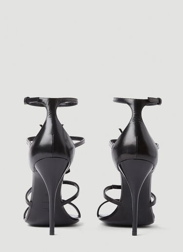 Cassandra Heeled Sandals Saint Laurent Cassandra Heeled Sandals Black sla0249105