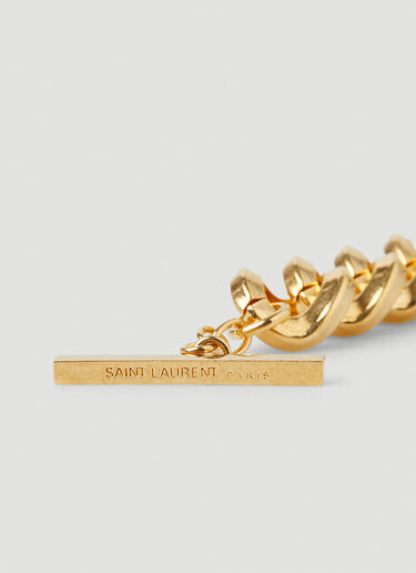 Saint Laurent 쇼트 [커브] 체인 골드 sla0249245