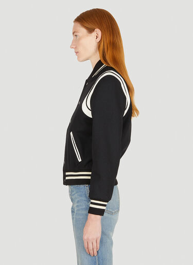 Wool Baseball Jacket Saint Laurent Wool Baseball Jacket Black sla0250023