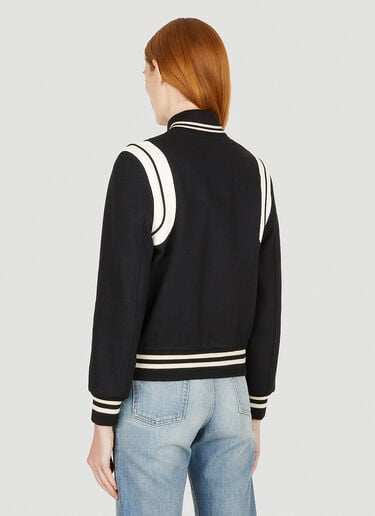 Wool Baseball Jacket Saint Laurent Wool Baseball Jacket Black sla0250023