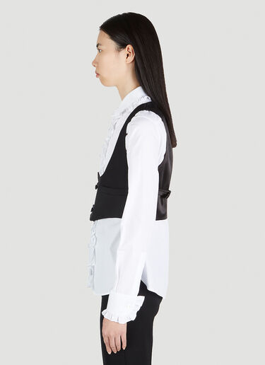 ダブルブレスト クロップドウエストコート Saint Laurent ダブルブレスト クロップドウエストコート ブラック sla0251034