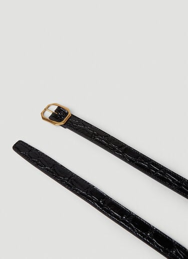 Saint Laurent 프레임 얇은 벨트 블랙 sla0251063
