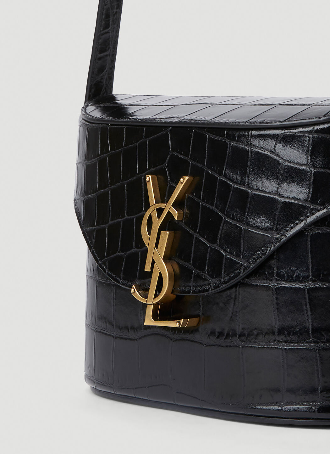 SAINT LAURENT ロコ刺繍ハケットハック 6766242M2CE 1050 イヴ・サンローラン YVES SAINT LAURENT 型押し レザー ロゴ
