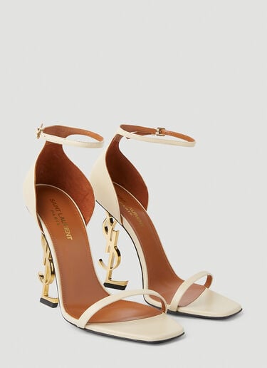 Opyum Heeled Sandals Saint Laurent Opyum Heeled Sandals Cream sla0251152