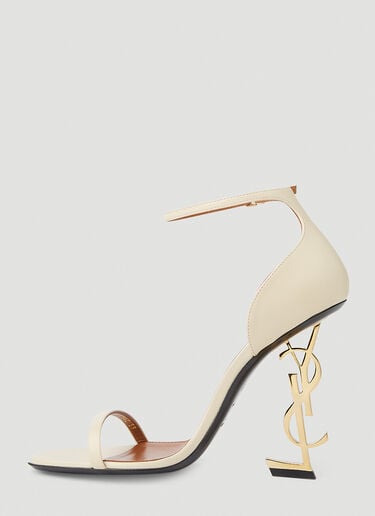 Opyum Heeled Sandals Saint Laurent Opyum Heeled Sandals Cream sla0251152