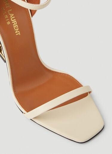 Opyum Heeled Sandals Saint Laurent Opyum Heeled Sandals Cream sla0251152