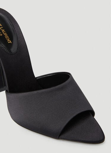 Saint Laurent Suite 高跟穆勒鞋 黑色 sla0251176