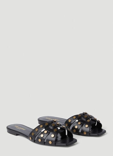 Tribute Studded Sandals Saint Laurent Tribute Studded Sandals Black sla0251182