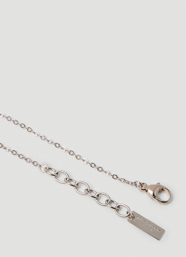 Rhinestone Pendant Necklace Saint Laurent Rhinestone Pendant Necklace Silver sla0251194