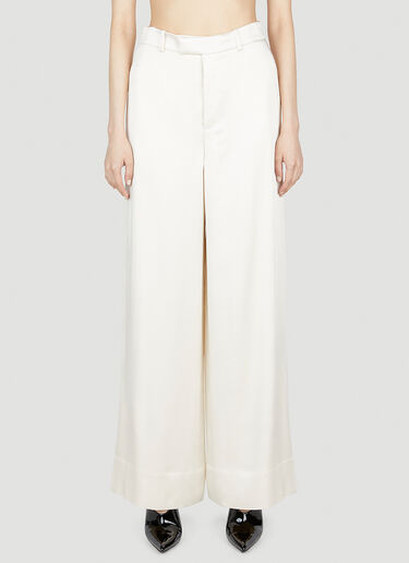丝缎阔腿裤 Saint Laurent 丝缎阔腿裤 白色 sla0252015