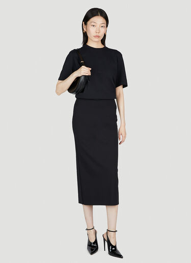 Saint Laurent 同色系徽标 T 恤 黑色 sla0253014