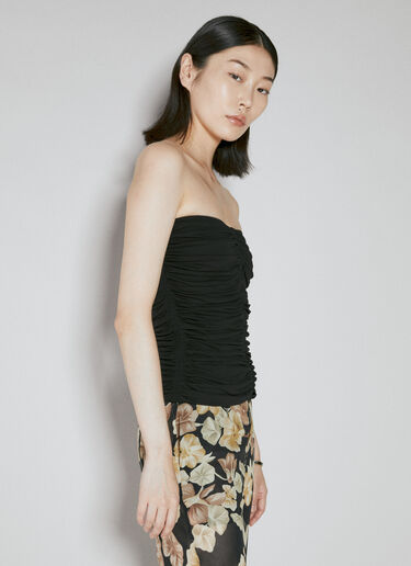收褶紧身胸衣 Saint Laurent 收褶紧身胸衣 黑 sla0253024