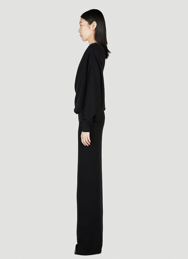 One Shoulder Draped Dress Saint Laurent One Shoulder Draped Dress Black sla0253030
