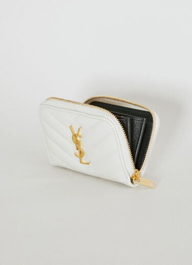 Cassandre 菱格纹零钱包 Saint Laurent Cassandre 菱格纹零钱包 乳白色 sla0253138