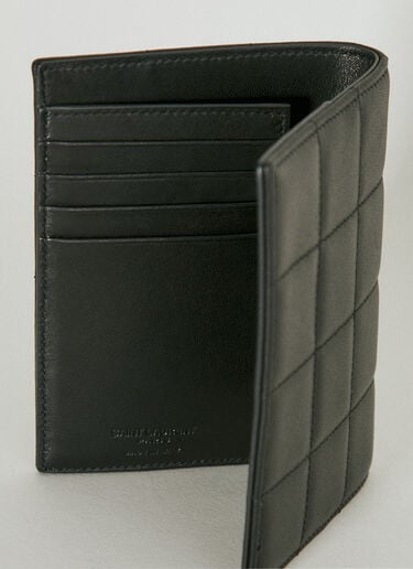 Saint Laurent Matelassé Carré Passport Case Black sla0253144