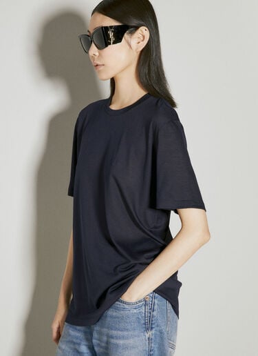 Cassandre T-Shirt Saint Laurent Cassandre T-Shirt Blue sla0254016