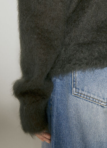 Turtleneck Mohair Sweater Saint Laurent Turtleneck Mohair Sweater Brown sla0254020