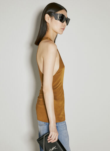 Cassandre Tank Top Saint Laurent Cassandre Tank Top Brown sla0254028