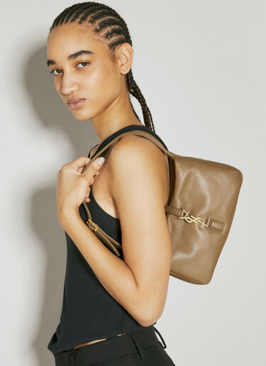 Le 5 à 7 Puffer Shoulder Bag Saint Laurent Le 5 à 7 Puffer Shoulder Bag Brown sla0254094