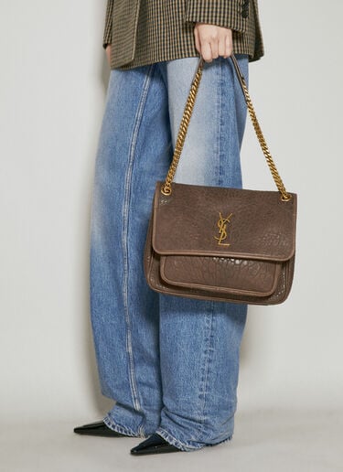Medium Niki Shoulder Bag Saint Laurent Medium Niki Shoulder Bag Dark Brown sla0254118