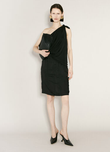 Saint Laurent 斜纹布铅笔半裙 黑色 sla0255007
