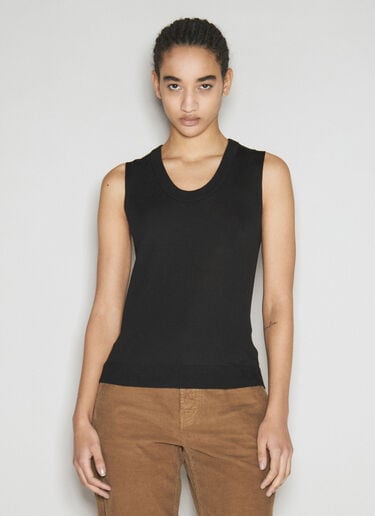 Cassandre Wool Tank Top Saint Laurent Cassandre Wool Tank Top Black sla0255024