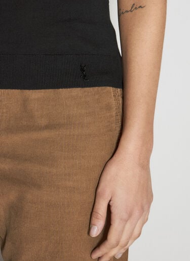 Cassandre Wool Tank Top Saint Laurent Cassandre Wool Tank Top Black sla0255024