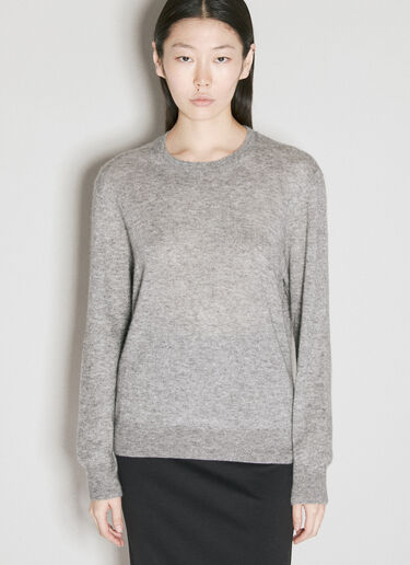Cashmere-And-Silk Sweater Saint Laurent Cashmere-And-Silk Sweater Grey sla0255035