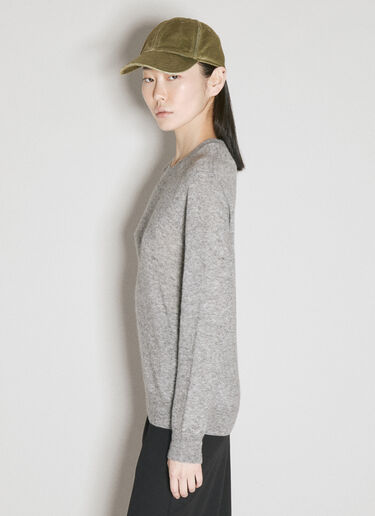 Cashmere-And-Silk Sweater Saint Laurent Cashmere-And-Silk Sweater Grey sla0255035