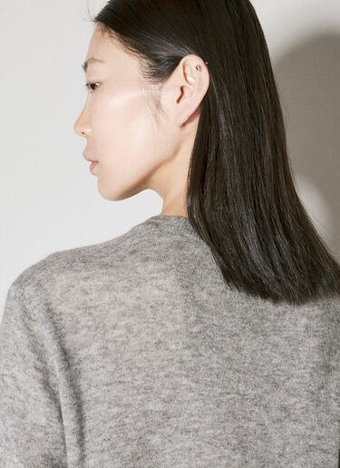 Cashmere-And-Silk Sweater Saint Laurent Cashmere-And-Silk Sweater Grey sla0255035