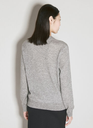 Cashmere-And-Silk Sweater Saint Laurent Cashmere-And-Silk Sweater Grey sla0255035