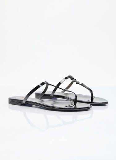 Saint Laurent 카산드라 슬라이드 샌들 블랙 sla0255045