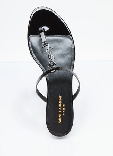 Saint Laurent 카산드라 슬라이드 샌들 블랙 sla0255045